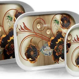 vajilla Melamine Tray Set Durable Scratch Resistant Food Safe Tray Serving Set-picture-30