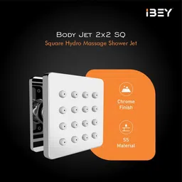 ibey 2-Inch Body Jet Shower Steel Wall Mounted Hydro Massage Spray with Chrome Finish Fixed Mount image 2