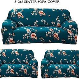 tony stark Polycotton 3+2+2 Seater Sofa Floral Cover image 1