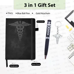 ab sab Doctor Symbol Diary Pen Or Key chain A5 Planner Ruled 100 Pages image 2