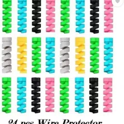 RuHaNest Spiral Charger Cable Guard 24Pc Kit - Earphone Protector Sleeve Cable Protector-image-87