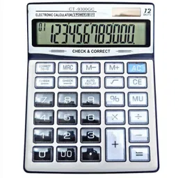 bassonic 12-Digit Big Display 112 Steps Electronic Office Calculator (White) Basic Calculator image 1