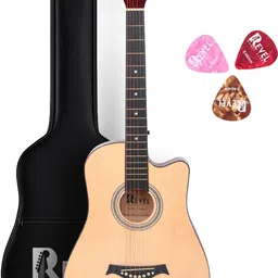 revel Cutaway Acoustic Guitar Kit, with Bag, Nickel Strings, Pick And Strap Acoustic Guitar Basswood Basswood Right Hand Orientation-picture-15
