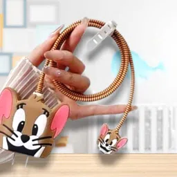 YSTIFYRA Samsung Adapter 25W USB-C Charger Cover 3D Cute Jerry With Cable Protector image 2