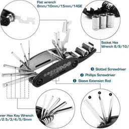 wavva 16 in 1 Multi-Function Bicycle Tools Sets Cycle Repair Tool KIT Cycling tool kit image 4