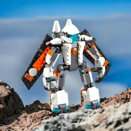 atozyy 3-in-1 Space Astronaut Building Blocks Toy 237+ Pieces Build Robot Car Aircraft image 4