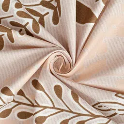 florida 180 TC Microfiber Floral Double Bedsheet with 2 Pillow Covers (Peach, 245x228 CM) image 3