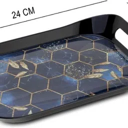 sorath premium plastic Era Serving Tray Set of 3 Honeycomb Design Tray image 4