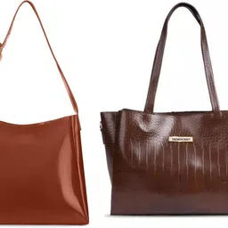 trendycraft Women Brown, Tan Shoulder Bag image 1