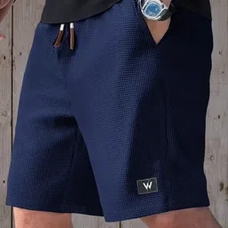 vinthon Self Design Men Dark Blue Regular Shorts-picture-17