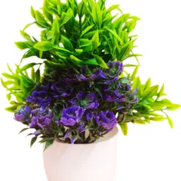 dekorly Artificial Plants for Home Office Decor, BedroomLiving Room, Tabletop Desk Décor Multicolor Eucalyptus Artificial Flowerwith Pot image 5