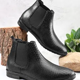 house of common Synthetic Leather Lightweight Comfortable Trendy Walking Chelsea Boots For Men Boots For Men-picture-50