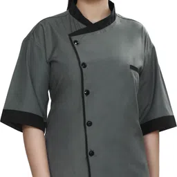 fabuniforms Women Regular Fit Solid Mandarin Collar Formal Shirt image 1