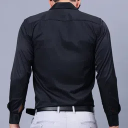 zodara Men Regular Fit Solid Spread Collar Formal Shirt image 2