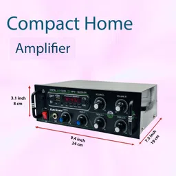 euro sound Amplifier Bluetooth ,dj speaker machine, audio player ,MIC Input/USB/SD Card. 120 W AV Power Amplifier image 3