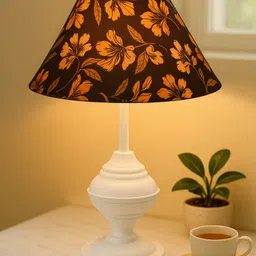 Farmhouse Matte Table Lamp, Black Cone Fabric Shade for Bedroom & Living Table Lamp-image-21