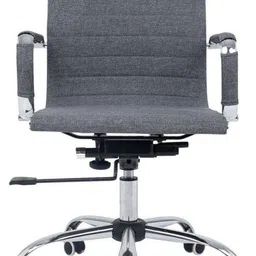 finch fox Low Back Fabric Conference Executive Office Desk Chair in Light Grey Color Fabric Office Adjustable Arm Chair image 2