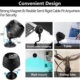 Bzrqx Mini Security Spy CCTV Camera WiFi Hidden 1080P HD Camera DVR Night Vision Built-in Battery Sports and Action Camera image 3