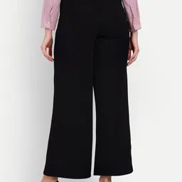 broadstar Women Loose Fit Black Lycra Blend Trousers image 4