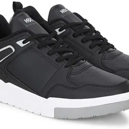hrx by hrithik roshan Mens Club Culture Comfort Sneakers Black Sneakers For Men image 2