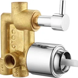 spazio Brass Single Lever 5 Way Divertor KUBE Series Complete Set With Add-ons: High Quality Body Of Single Lever Concealed Mixer, Upper Brass Plate & Handles, For Bath And Shower System Chrome Finish High Grade (High Quality Cartridges | Quarter Turn) Diverter Faucet image 3