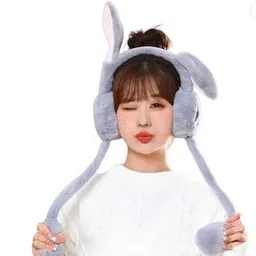 sneh fashion CUTE JUMPING RABBIT EAR MUFFS - GREY Ear Muff image 4