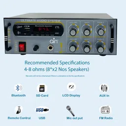 ain Amplifier/MIC Input/USB/SD Card Slot/FM Radio/AUX Input/Stereo amplifier 160 W AV Power Amplifier image 5