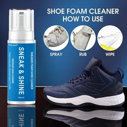 Grab Kart Quick Shoe Cleaning Kit All Shoes Foam Cleaner & Medium Bristle Shoe Brush Cleaner image 2