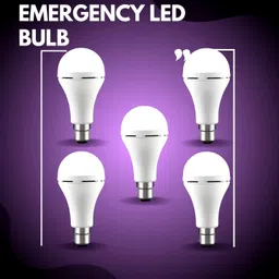 sacro Rechargeable Emergency Bulb Inverter Bulb, 3Hr Battery Backup_Pack of 5 P166 3 hrs Bulb Emergency Light-picture-18