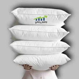 eirini LUXURY Polyester Fibre Solid Sleeping Pillow Pack of 4-picture-17