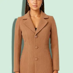 troo blue Women Solid Double Breasted Casual Blazer-picture-37