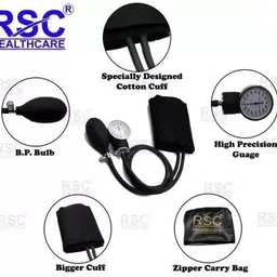rsc healthcare ANEROID SPHYGMOMANOMETER With BPL Stethoscope ST-01 Single Sided Chest Piece Aneroid Sphygmomanometer Blood Pressure Machine With BPL Stethoscope Bp Monitor image 2