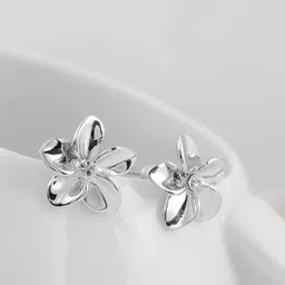 silver shoppee My Love Swarovski Crystal Sterling Silver Stud Earring image 3