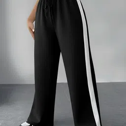 dockstreet Women Striped Black Track Pants-picture-26