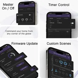iotics Smart Touch Switch for 6 Light, Dimmer & Fan, Remote, Mobile App, Voice Control Smart Switch image 3