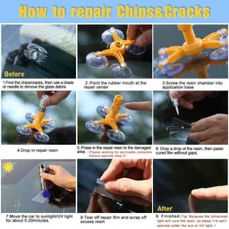 glimpsex glim_Cracked Glass Repair Kit Windshield Kits DIY for Cracks, Cobwebs Windshield Repair Kit image 5