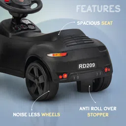 baybee Push Ride on Kids Car, Baby Ride on Push Car for Kids with Music & High Backrest Rideons & Wagons Non Battery Operated Ride On image 2