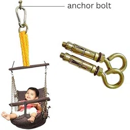 padmavathi enterprises Iron Metal Wall Anchor Brass Fasteners Golden Bullet Eye Bolt Screw Hook Acorn Nut Sleeve Anchor image 2