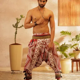 stand out Printed Cotton Men Harem Pants image 1