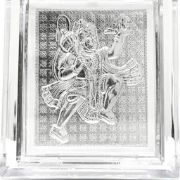 zilo jewels 999 Pure Silver Hanuman ji Frame, Silver, Office, Home, Car Dashboard Decorative Showpiece-6 cm-picture-19