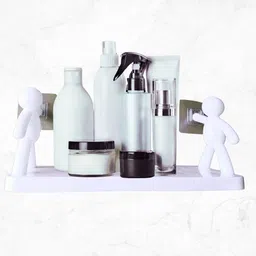 stylieday Wall Mounted Bathroom & Kitchen Organizer | Self Adhesive No-Drill Plastic Rack Bathtub Caddy image 4