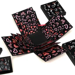 akshaj gifts 3 Layered Red Heart Explosion Chocolate Gift Box (without chocolate ) Greeting Card-picture-12