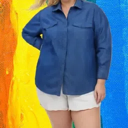 wingzss Women Regular Fit Solid Button Down Collar Casual Shirt image 3