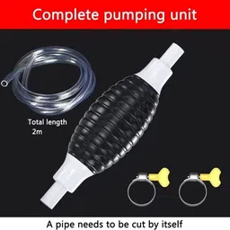 vedvit Manual Fuel Transfer Pump Petrol Diesel, Oil Liquid .Water, Fish Tank 2M Pipe Magnetic Aquarium Cleaner image 4