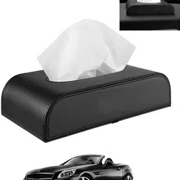 ayw Black Tissue Holder Leatherite/Include Tissue/Save Space For Home/Car/Office-203 Vehicle Tissue Dispenser-picture-12