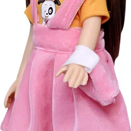 bkdt marketing Doll Toy with Moveable Arms and Legs with Beautiful Dress, Hairs, Cap, Shoes image 3
