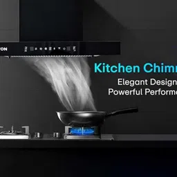 fulton T SHAPE 60 CM Auto Clean Wall Mounted BLACK 1455 CMH Chimney image 5