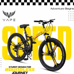 goal 21-Speed Folding bicycle with Front Suspension, Mag Wheels, 26×2.40 Tyres 26 T (inch) Mountain Cycle-picture-47