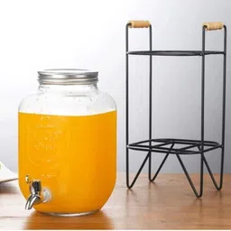 Mason Jar Glass 5000ML With stand Bottom Loading Water Dispenser-image-1