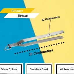lpg sinig TONG1P Stainless Steel TONG 30 cm Steak Pakkad image 3